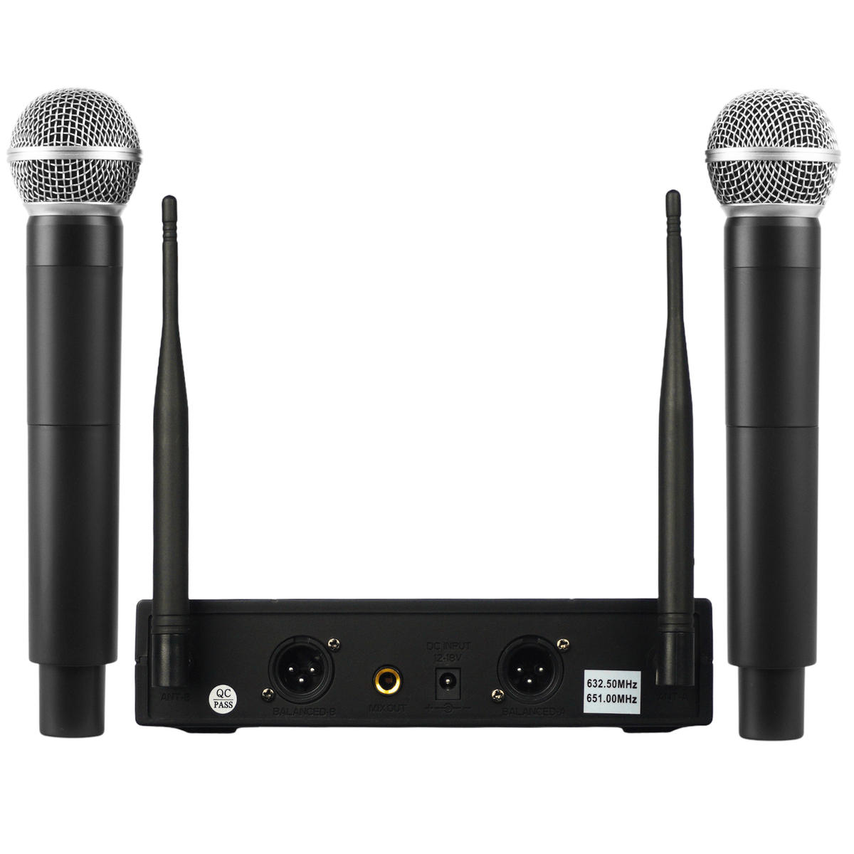Microfone Sem Fio Duplo de Mao UHF SD38 MM - Soundrix-2